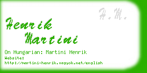 henrik martini business card